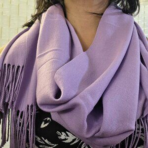 Gorgeous Purple Cashmere Shawl Scarf